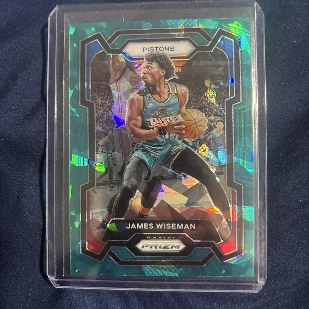 2023-24 Panini Prizm James‎ Wiseman 86 Green Cracked Ice Prizm /225 Pistons